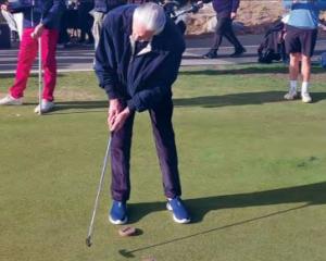 The centre also has a 3500sq m putting green that Sir Bob Charles was keen to test. Photo: Supplied