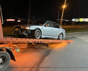 One of the vehicles impounded during a "skid meet" in Christchurch last night. Photo: NZ Police 