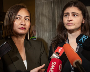 Green Party co-leaders Marama Davidson and Chlöe Swarbrick Photo: RNZ 