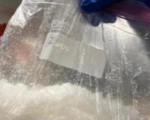 One of six bags of methamphetamine police said they found at a Napier property. Photo: NZ Police