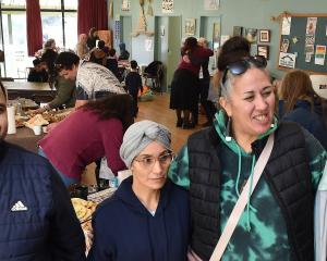Gathering at Araiteuru Marae on Saturday were people from many backgrounds, including (from left)...