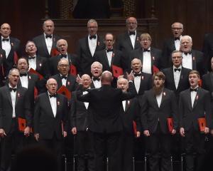 The Royal Dunedin Male Choir. PHOTO: PETER MCINTOSH