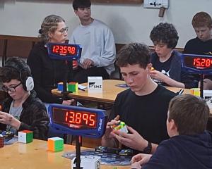 Fingers were flying as speedcubing competitors raced against the clock at the Ōtepoti Big Cubes...
