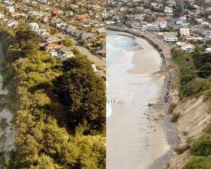 In winter 2015, a series of storms caused significant St Clair dune retreat between July 22 (left...