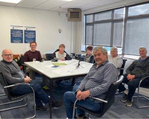 The Dunedin Aphasia Group gathers for a regular meeting, where members practise speech and...