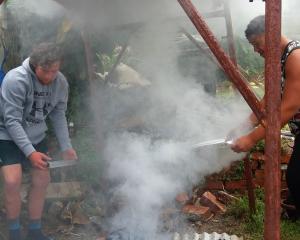 A backyard umu (above-ground oven) is often part of Matariki celebrations. PHOTO: NIKI PARTSCH