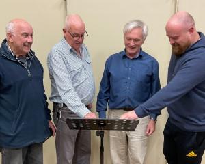 Royal Dunedin Male Choir committee members (from left) John Dennison, Ian Gray, Chris Featonby,...