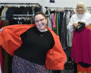 Sporting some of the designer clothes on offer at Dunedin charity Success Suits You is Nika Wood ...