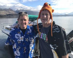 Wānaka’s mid-winter dip organisers Graeme Vallance (left) and Gary Tweedie. PHOTO: ODT FILES