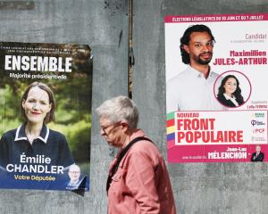 Election campaign posters in Magny-en-Vexin, northern France. Photo: Reuters 