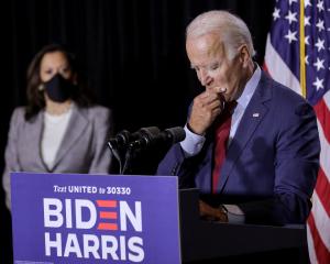 Joe Biden is shown with Kamala Harris in this file photo. Photo: Reuters