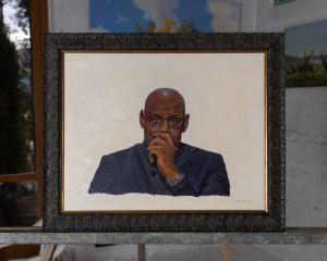 Thomas Brown’s portrait of Shaun Wallace is being auctioned off for Cure Kids in Queenstown...