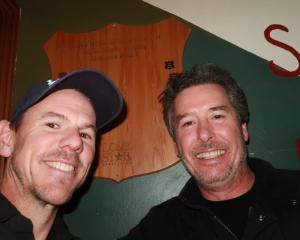 Lone Star owner Dave Gardiner, left, with now two-time tipping comp winner Scotty Stevens. PHOTO:...