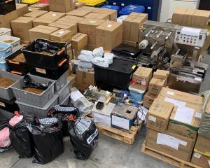 Customs says it has confiscated approximately 80 kilograms of tobacco along with equipment to...