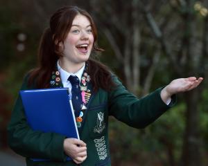 Lions Young Speechmaker 2024 Otago-Southland  contest winner Alice Johnston at Columba College...