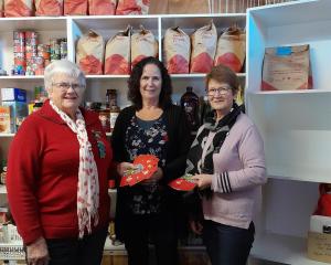 Federation representatives Mavis Wilkins (left), of Lowcliffe WI, and Isabell Page (right) of...