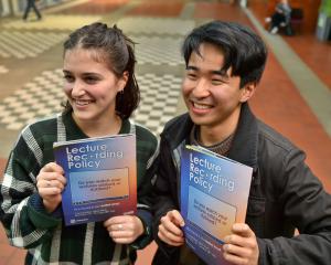 Otago University Students’ Association representatives Stella Lynch and Ibuki Nishida are...