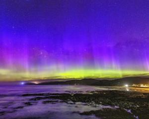 The aurora australis captured in the Catlins at Kaka Point. A  community group is calling for the...