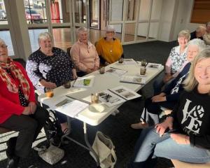 South Otago residents (clockwise from left) Shirley Thomson, Gail Roy, Ann Wilson, Judith Dick,...