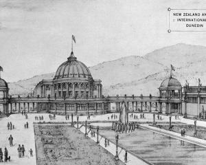 Proposed Festival Hall for the New Zealand and South Seas Exhibition at Logan Park, Dunedin,...