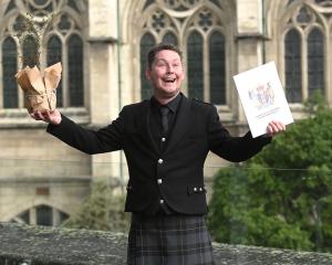 Scottish expat Gareth Javes — complete with a silver fern on his kilt — celebrates becoming a New...