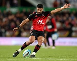 Richie Mo'unga during the Super Rugby Pacific final against the Chiefs in 2023. Photo: Getty Images