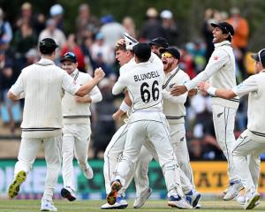 New Zealand took on Australia at Hagley Oval in March. Photo: Kai Schwoerer/Getty Images