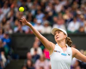 Lulu Sun's powerful serve has been a key weapon in her incredible run at Wimbledon. Photo: Getty...
