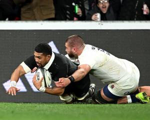 Ardie Savea of the All Blacks scores a try. Photo: Getty Images