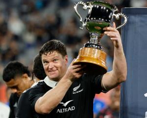 Scott Barrett after the match against Fiji at Snapdragon Stadium in San Diego. Photo: Reuters 