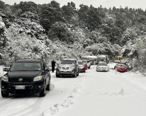 Cars stuck on the Dunedin to Waitati Highway (SH1) at Leith Saddle last July. The road is now...