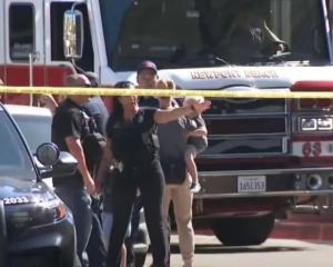 Police say three men were arrested following the incident. Photo: KCAL News / CBS / Screenshot