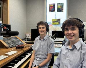 Mount Aspiring College pupils Toby Mills (left,&nbsp; year 11) and Harrison Eastwood (year 12)...
