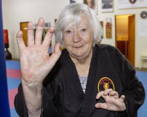 Mary Patu demonstrates the dragon claw. Photo: Geoff Sloan