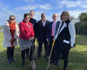 Celebrating a new mental health facility in Greymouth are (from left): Marie Mahuika-Forsyth ...