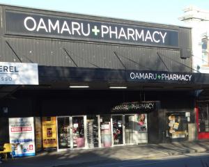The Oamaru Pharmacy was raided this afternoon. Photo: Nic Duff