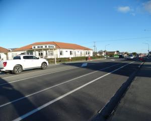 The busy intersection, between Redcastle Rd and Fernbrook Rd on SH1 Thames Highway in Oamaru,...
