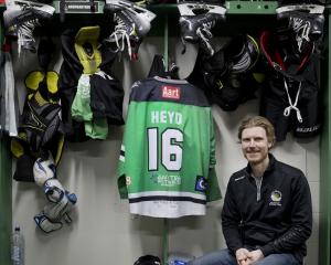 Former Dunedin Thunder forward Paris Heyd’s jersey number will be retired tomorrow night. PHOTO:...