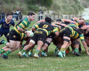 GI square off against Dunedin at Kettle Park earlier in the season. PHOTO: LINDA ROBERTSON 