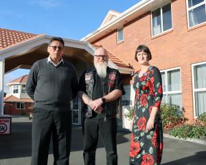 Gathered outside the Montecillo Veterans Home and Hospital are (from left) RNZRSA president Sir...