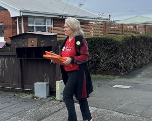 Taieri MP Ingrid Leary out and about in Mosgiel to hear about constituents’ concerns. PHOTO:...