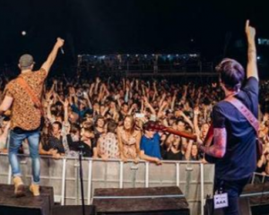 Rock The Night Away at Top Paddock during last year's Tussock Country Music Festival. Photo:...