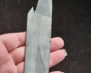 A knife made by a Taieri College student in metalwork class. PHOTO: SUPPLIED