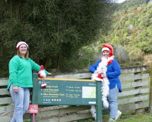 West Otago Christmas Trail committee members Jann Robertson (left) and Rachel Hanna cannot wait...