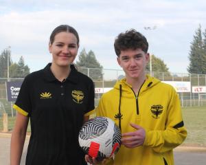 Maisy McDonald, 17, and Daniel Nelson, 16, are representing Southland at the Wellington Phoenix...
