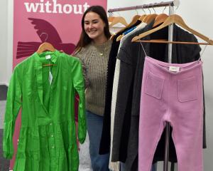 Grace Luxon,  a fourth-year law and economics student at the University of Otago, shows off some...