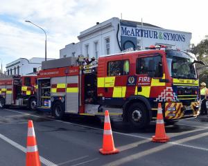 A fire appliance at the scene. Photo: Peter McIntosh