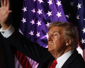 Donald Trump at a campaign rally in Atlanta, Georgia. Photo: Getty Images