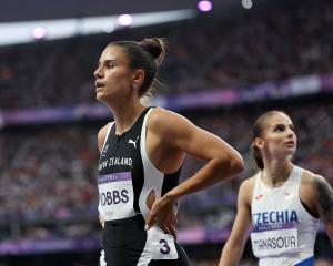 A disappointed Zoe Hobbs after her sixth place in the women's 100m semifinal in Paris. Photo:...