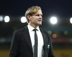 Scott Robertson looks on during last night's test match. Photo: Getty Images